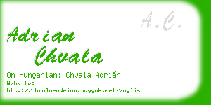 adrian chvala business card